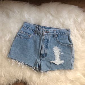 handmade 〜 vintage jean shorts